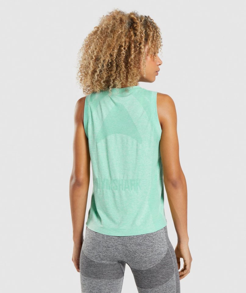 Women's Gymshark Flex Loose Top Tanks Light Green | NZ 6IFKSL